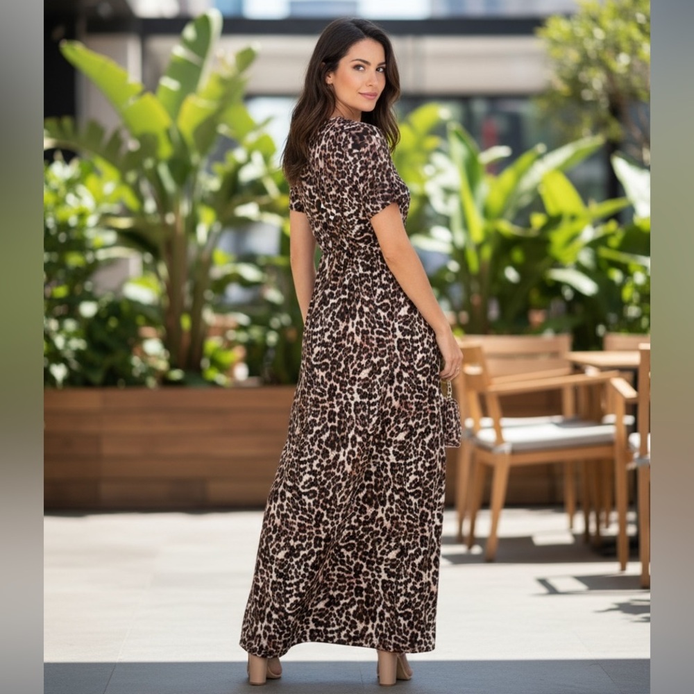 NEW• Sugared + Bronzed French Riviera Maxi Dress With Pockets•XL-2X